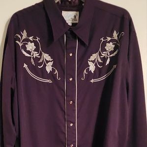 Roper embroidered western shirt